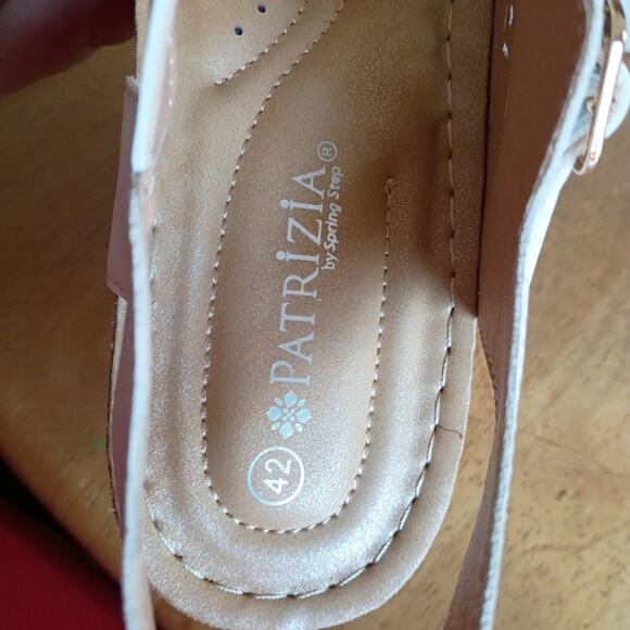 Patrizia Spring Step "Shantay" White Wedge Platform Sandal Women 42 (US10.5 -11) - Picture 9 of 12